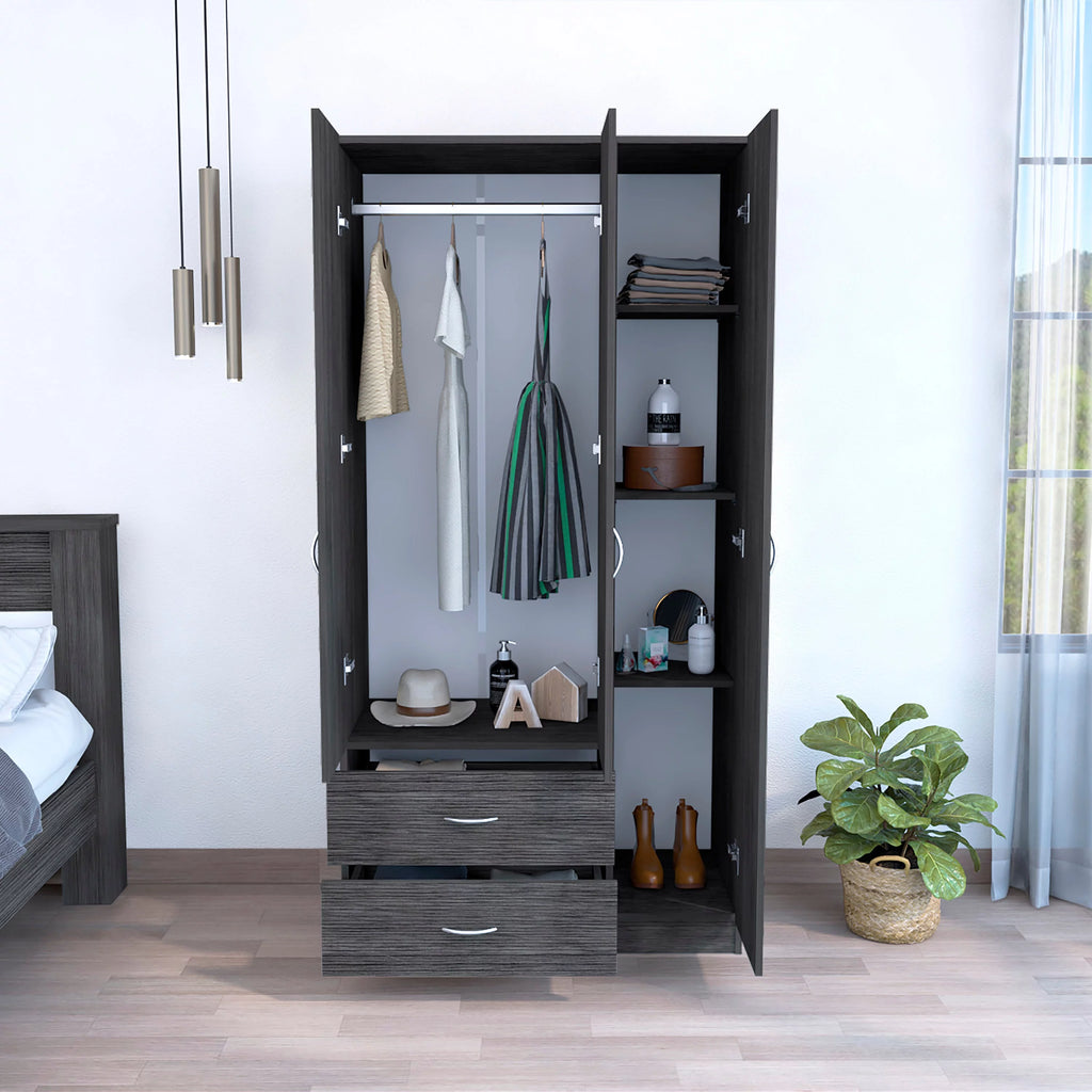 Wengue 3 Door Manufactured Wood Armoire K334