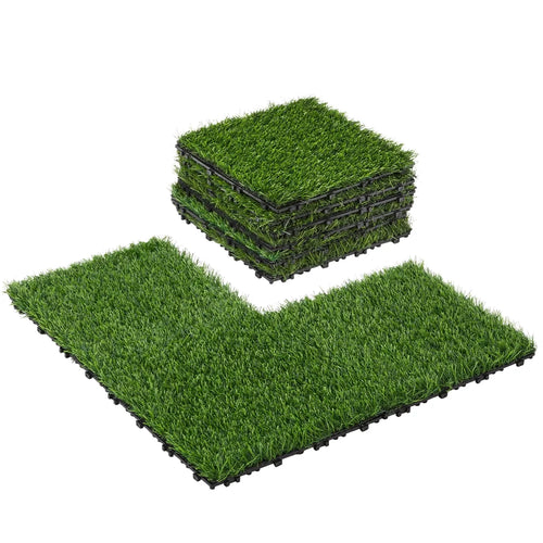 12''x 12'' 27pcs Artificial Grass Interlocking Turf Tile F636