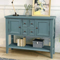 Console Table with Storage Drawers Cabinets and Bottom Shelf S571