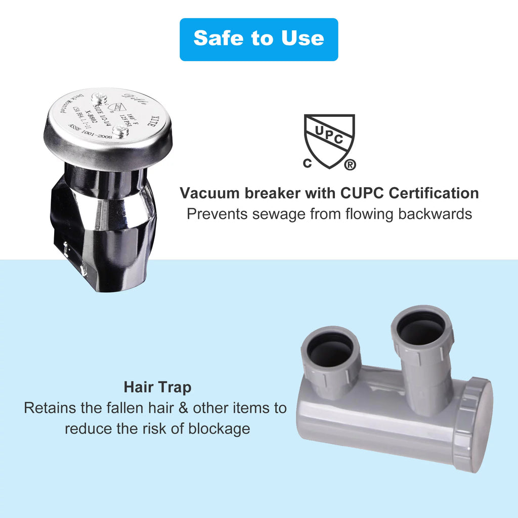 Shampoo Bowl with Vacuum Breaker and Neck Rest D9740