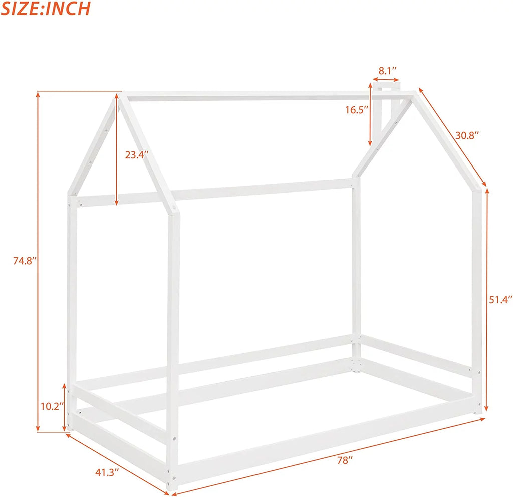 Wood Twin Size House Bed Q285284