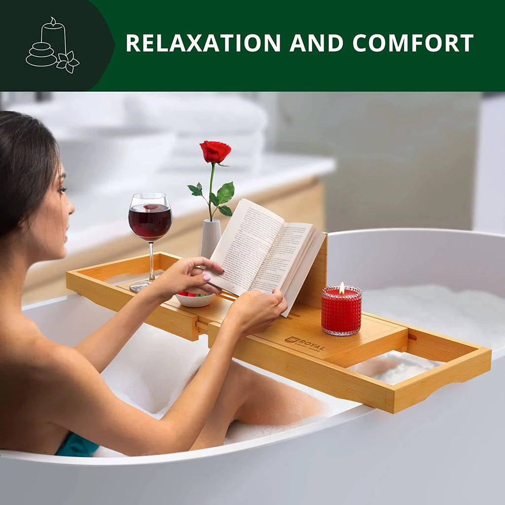 Natural Bamboo Bathtub Caddy A6480
