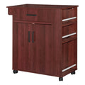 Rolling Kitchen Cart with Storage Cabinet K698669
