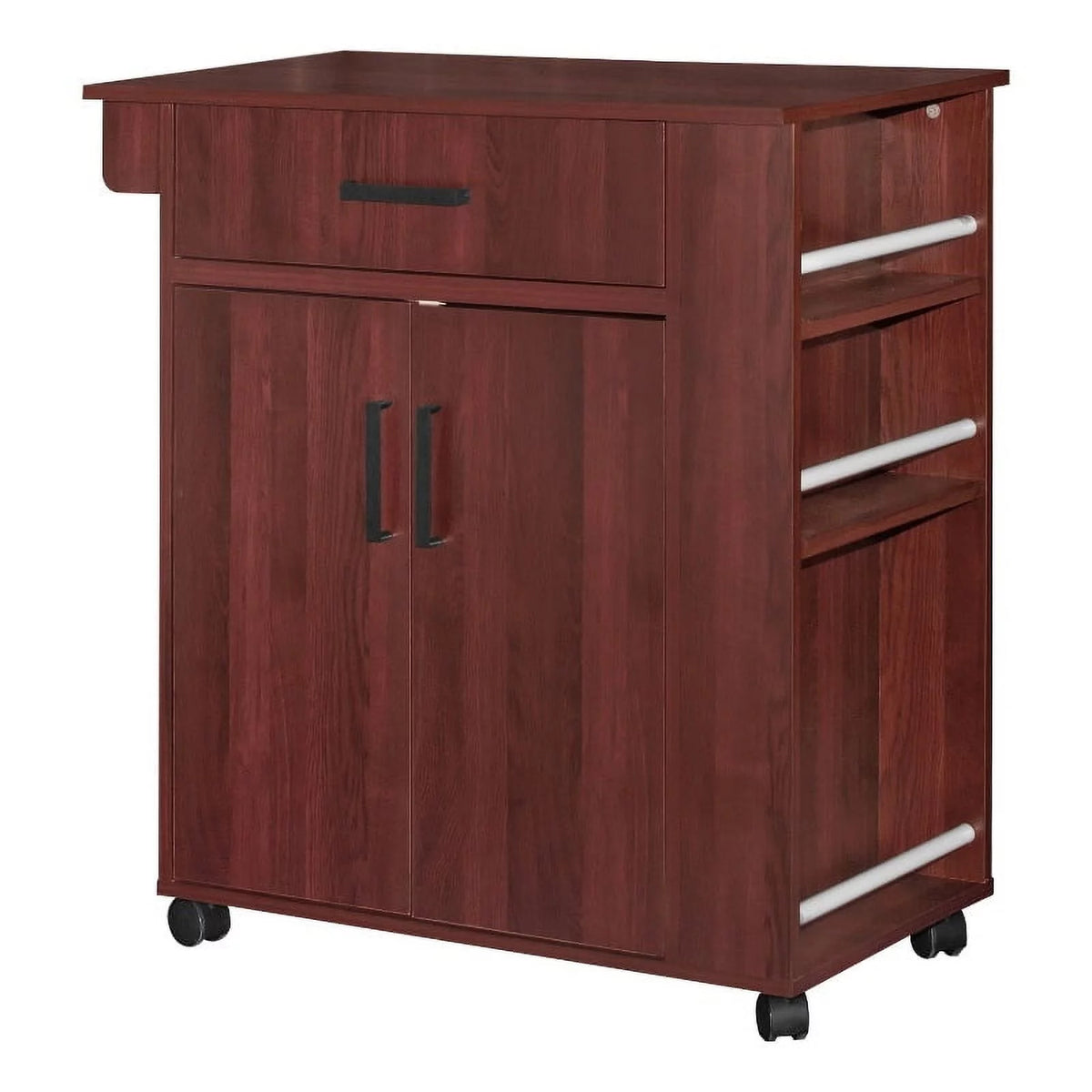 Rolling Kitchen Cart with Storage Cabinet K698669