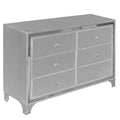 Gray Velvet Upholstered Double Dresser A783775