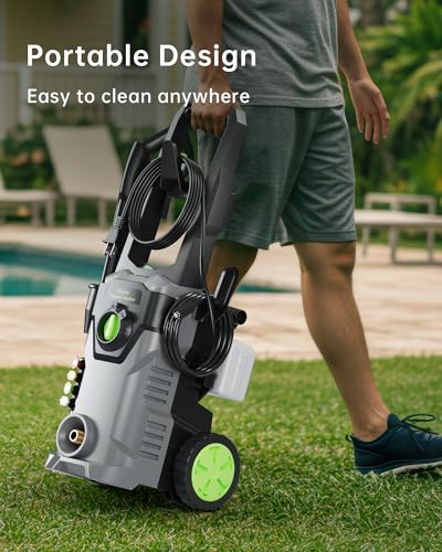 Electric Pressure Washer with 4 Quick Connect Nozzles S207