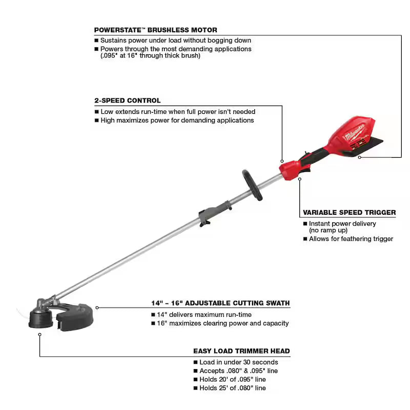 18V Lithium-Ion Cordless Brushless String Trimmer and Chainsaw Combo Kit H21036