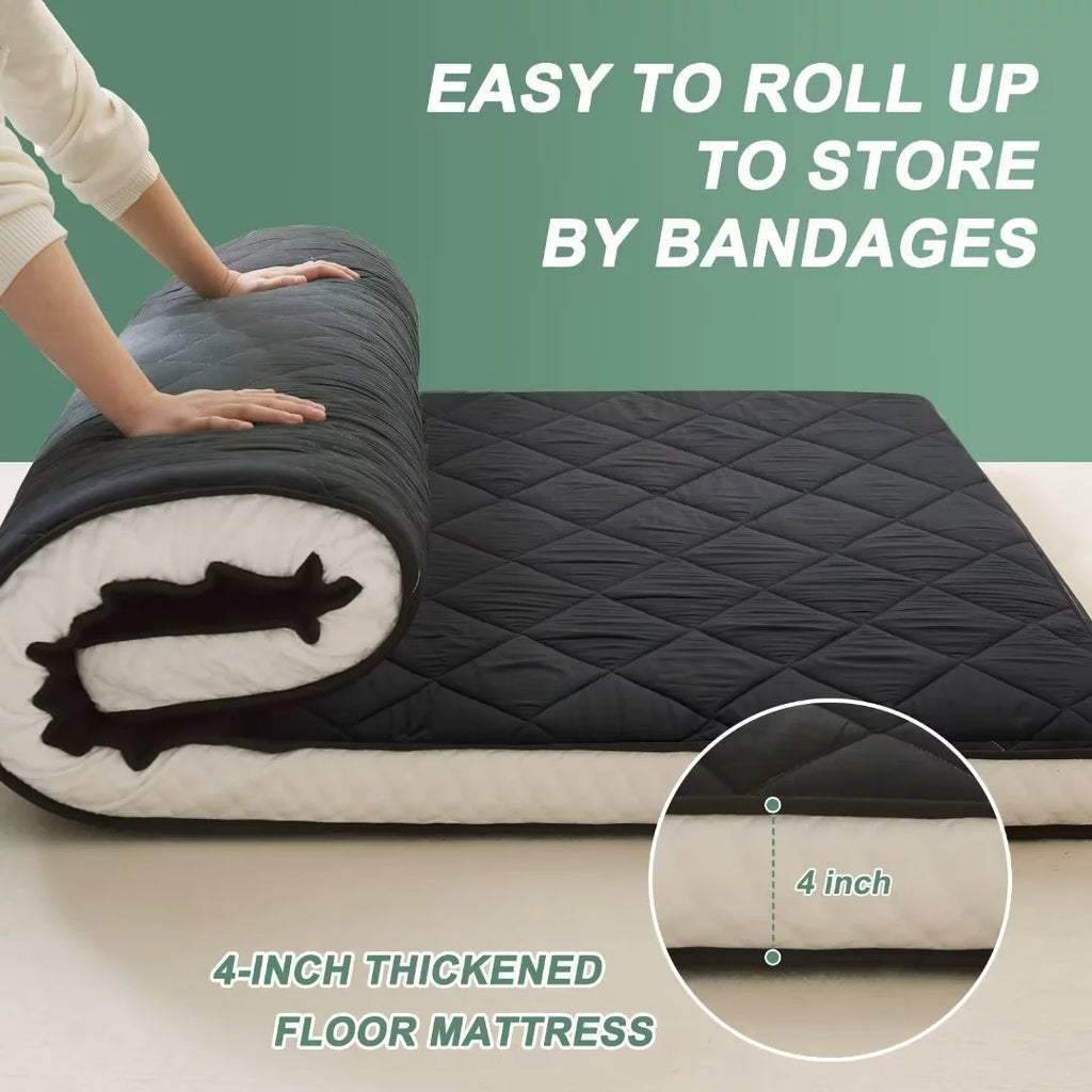 Japanese Floor Mattress 4 Thick Sherpa Fleece Folding Sleeping Pad 80*60 K469