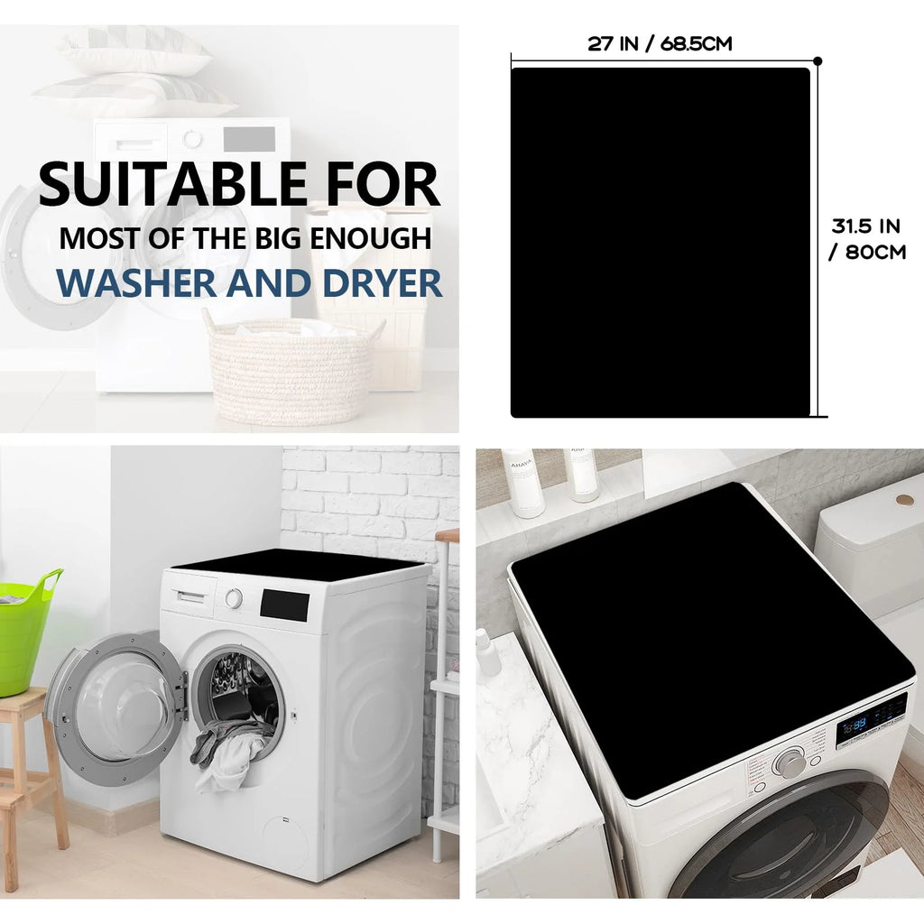 Black 27" x 31.5" Washer or Dryer Top Mat Cover I550