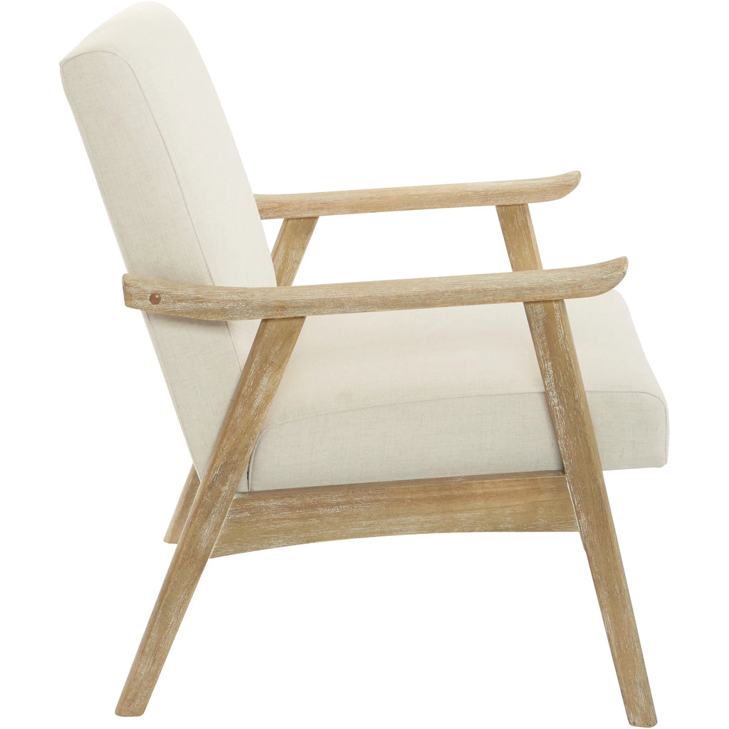 Linen Fabric Chair with Brushed Finished Frame P591
