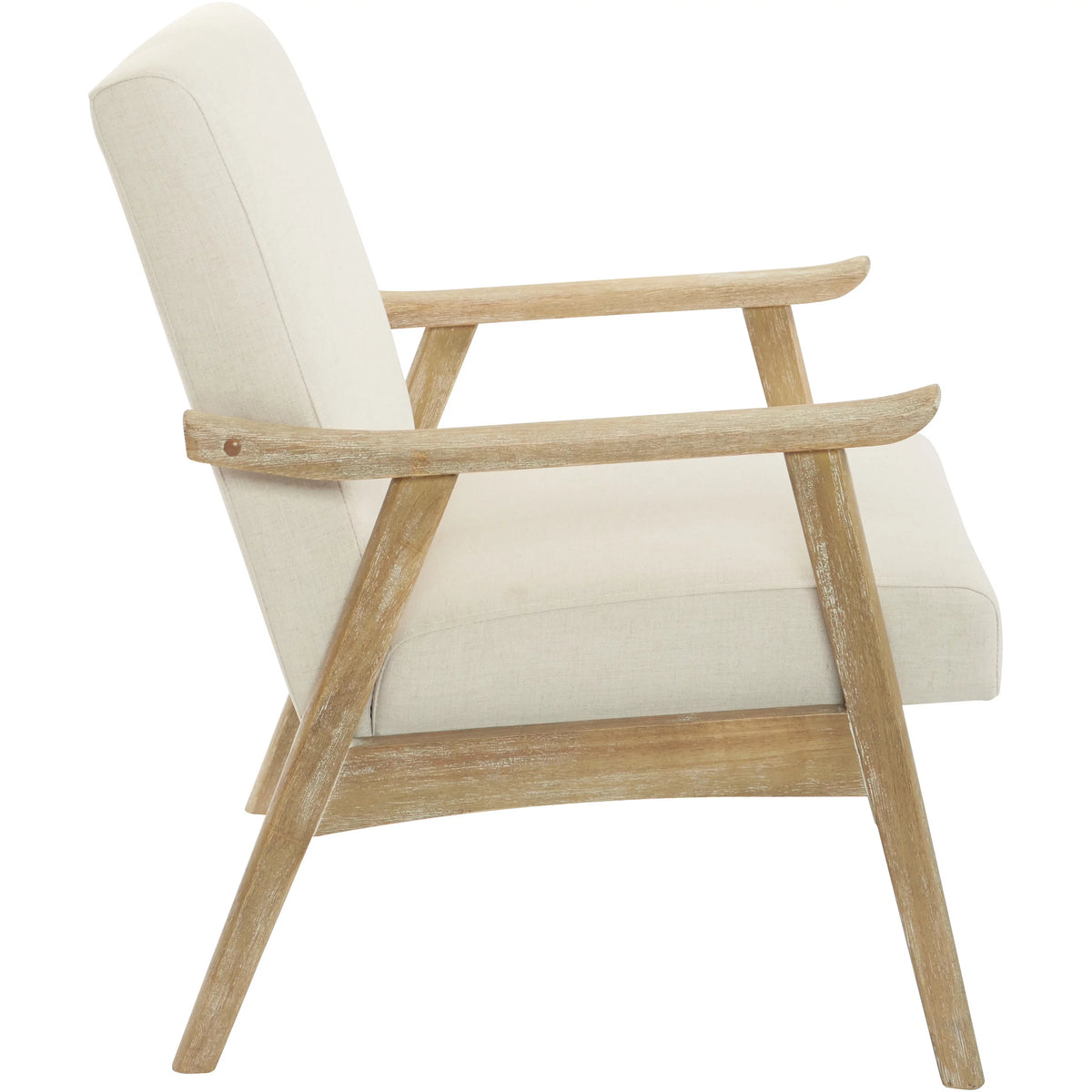 Linen Fabric Chair with Brushed Finished Frame P591
