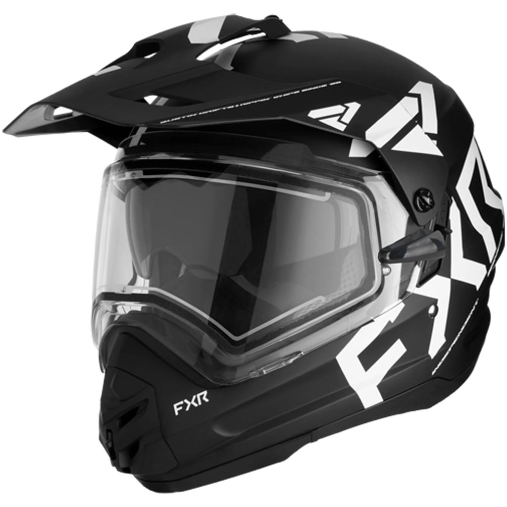 Black White XL Helmet with Shield and Sun Shade L249189