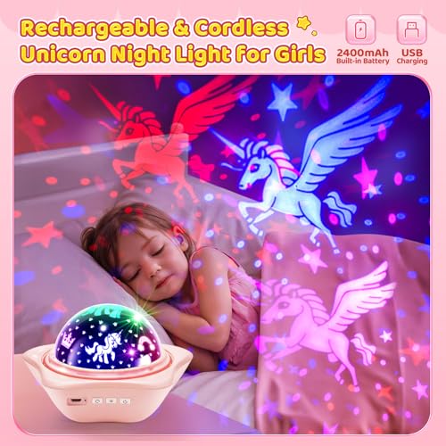 96 Lighting Modes Star Projector 360° Rotating Rechargeable Night Light H485