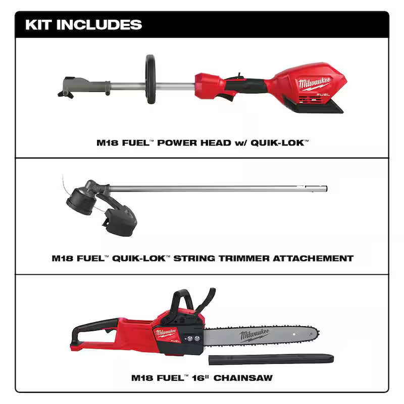 18V Lithium-Ion Cordless Brushless String Trimmer and Chainsaw Combo Kit H21036