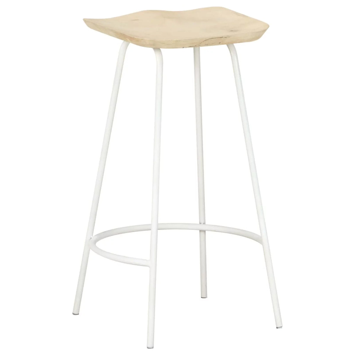 4 Piece Mango Wood Bar Stools with Footrest H1420