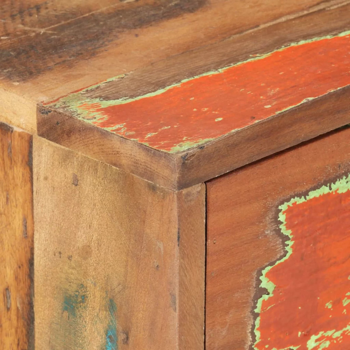 Reclaimed Wood Sideboard with Door Cabinet and 3 Storage Drawers E620720