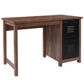 Oak Wood Grain Finish Computer Desk with Metal Drawers J919