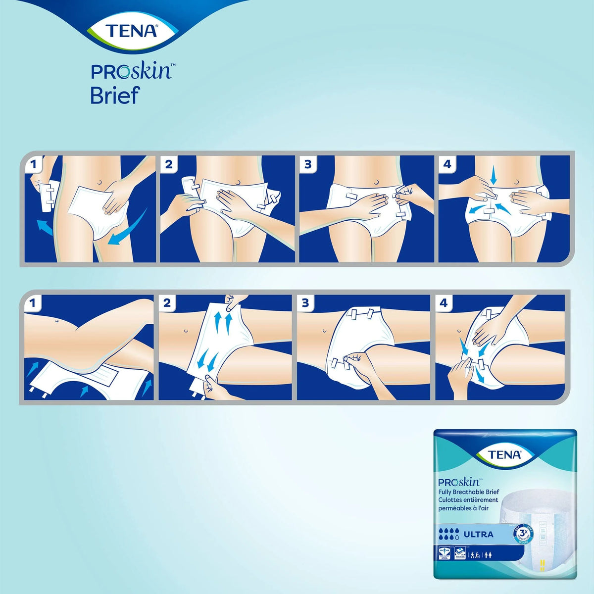 Large Disposable Absorbent Incontinence Briefs 40 Count V296