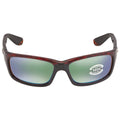 Green Mirror Polarized Glass Rectangular Men's Sunglasses I121037