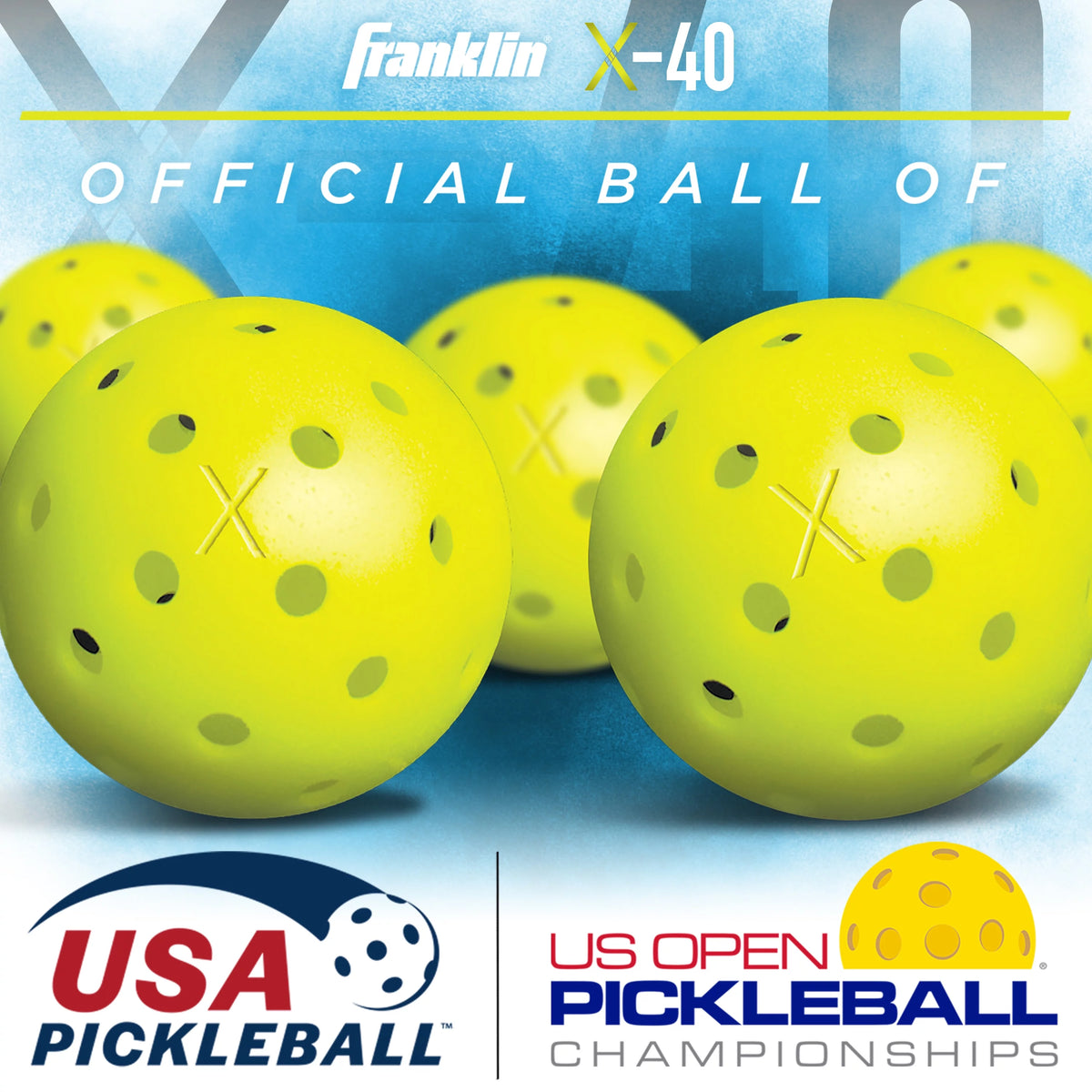 6 Pack Regulation Size Outdoor Pickleballs Q368