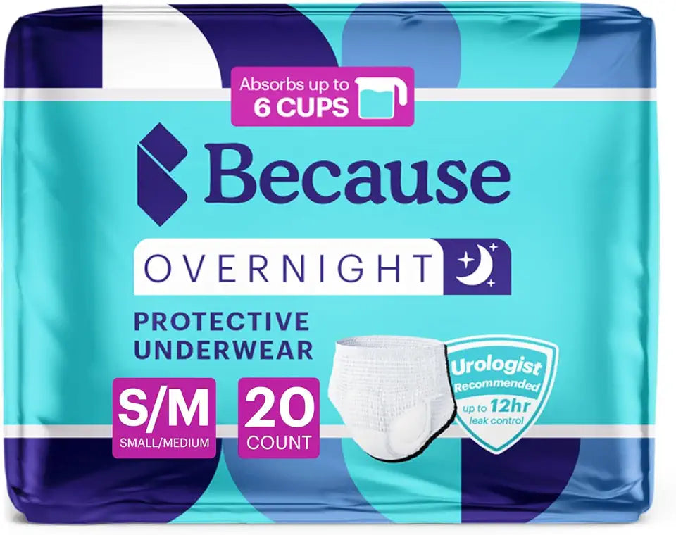 Adult Disposable Incontinence Underwear, White, Small/Medium, 20 Count R33660