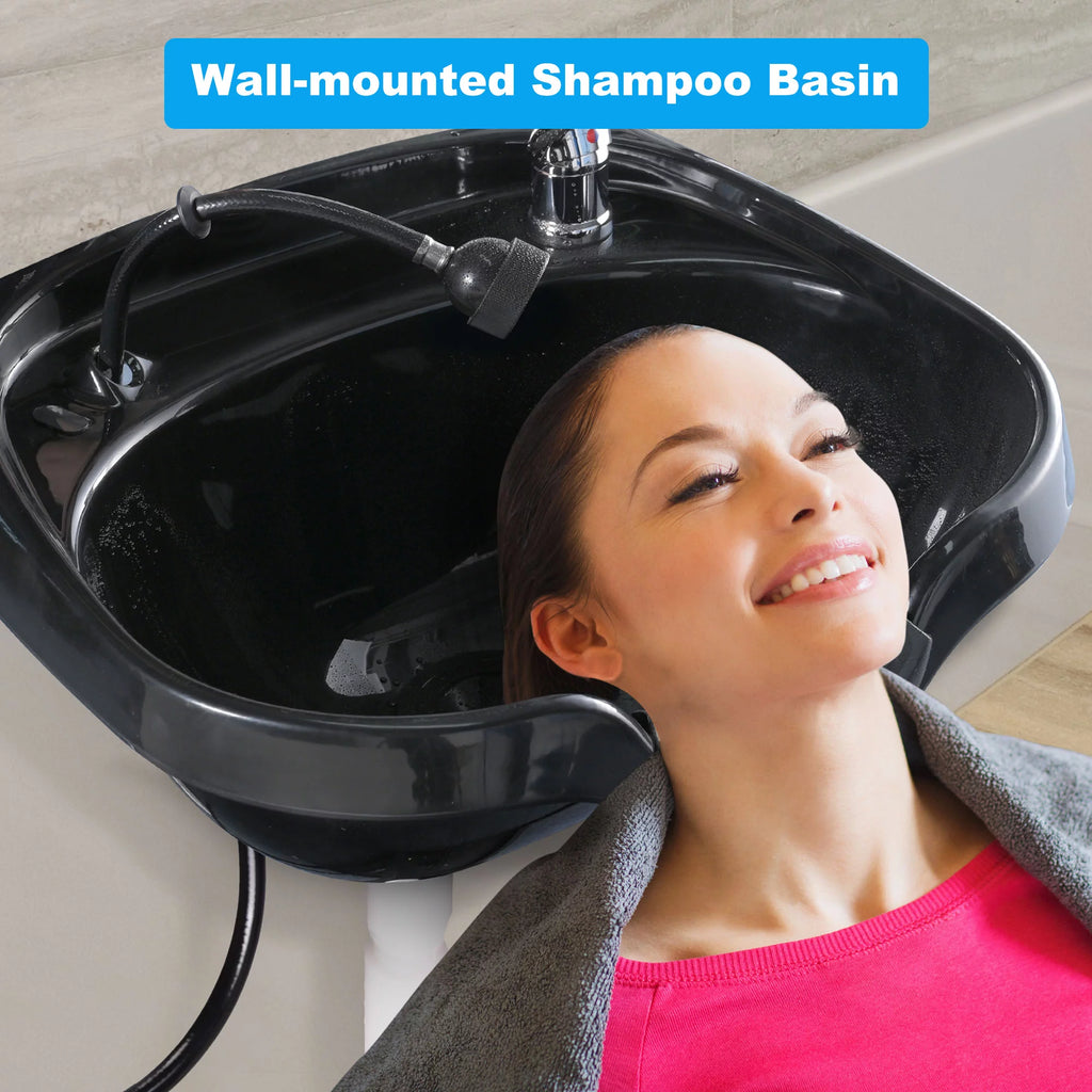 Shampoo Bowl with Vacuum Breaker and Neck Rest D9740