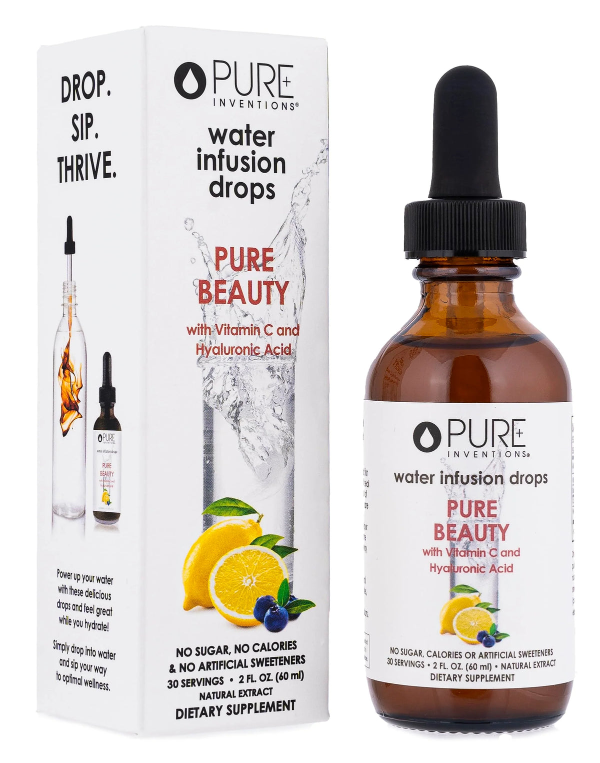 Lemon Blueberry Flavored Water Infusion Drops 2oz X65864