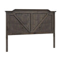 Rustic Brown Wood Queen Panel Headboard J929