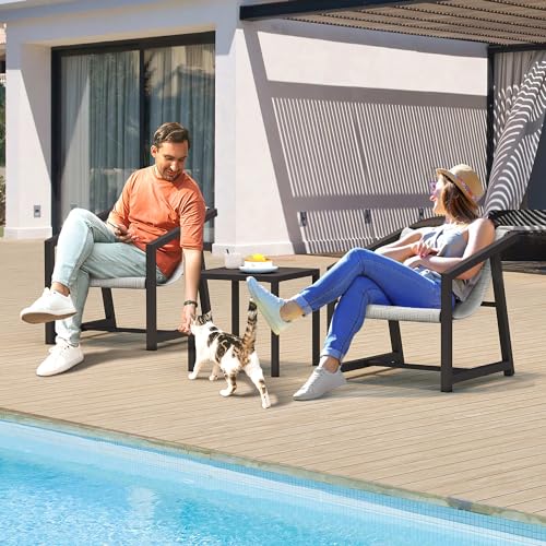 4 Pieces All-Weather Wicker Patio Furniture Set W67797