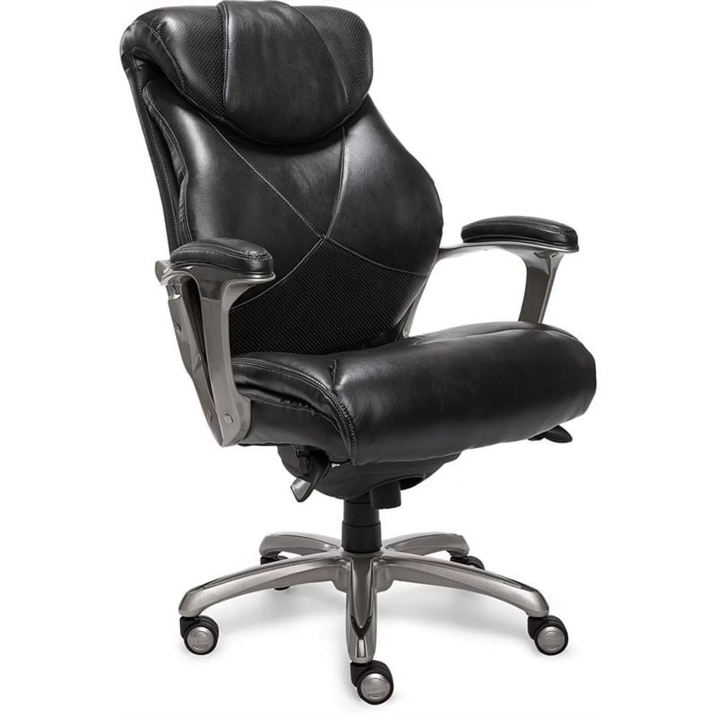 Black Faux Leather Metal Executive Office Chair Y460