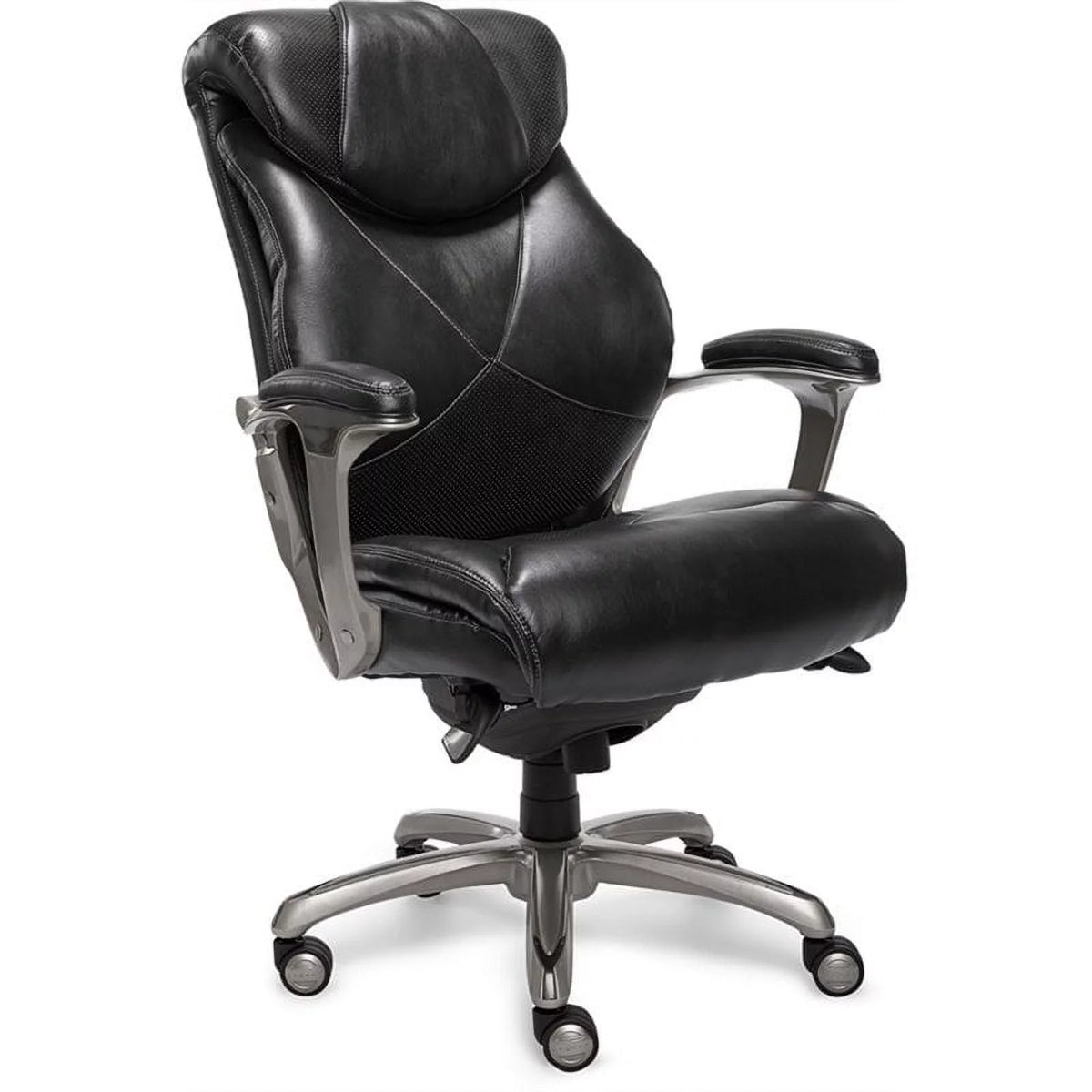 Black Faux Leather Metal Executive Office Chair Y460