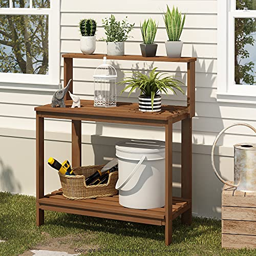 Natural Hardwood Potting Bench U338