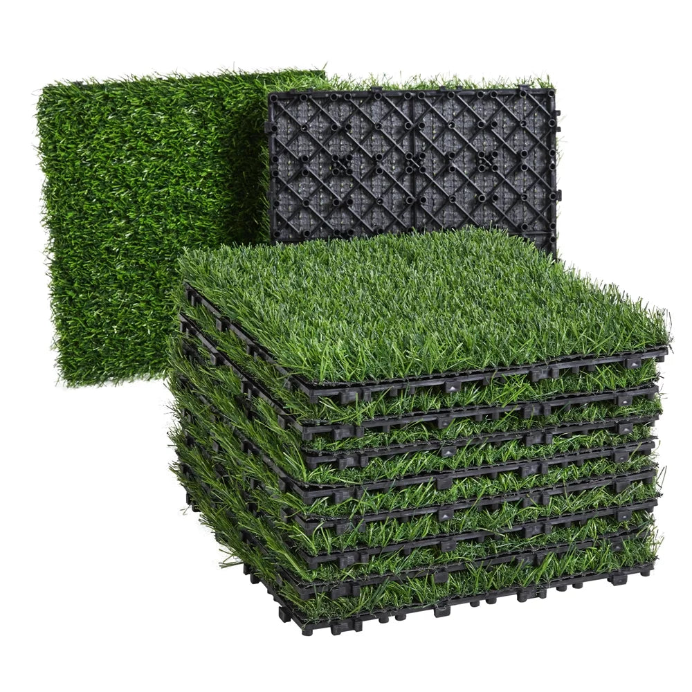 12''x 12'' 27pcs Artificial Grass Interlocking Turf Tile F636