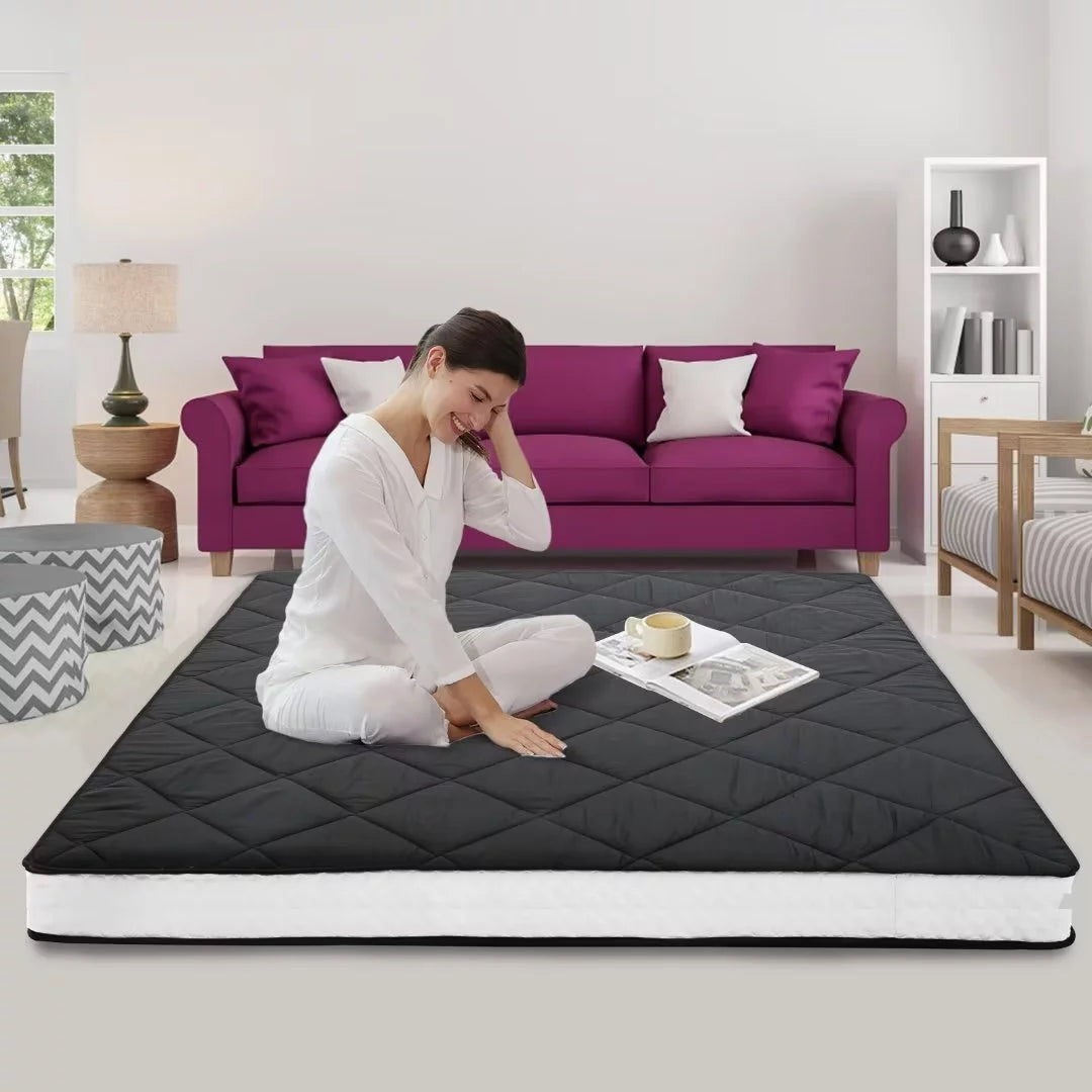 Japanese Floor Mattress 4 Thick Sherpa Fleece Folding Sleeping Pad 80*60 K469