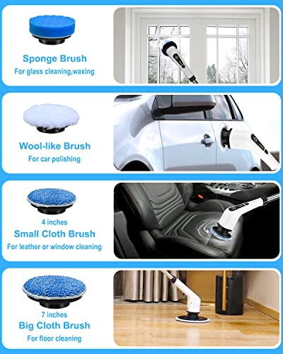 Cordless Electric Spin Scrubber with 8 Replaceable Brush Heads N27734