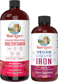 Raspberry Liquid Morning Multivitamin & Berry Iron Liquid Supplement C41575