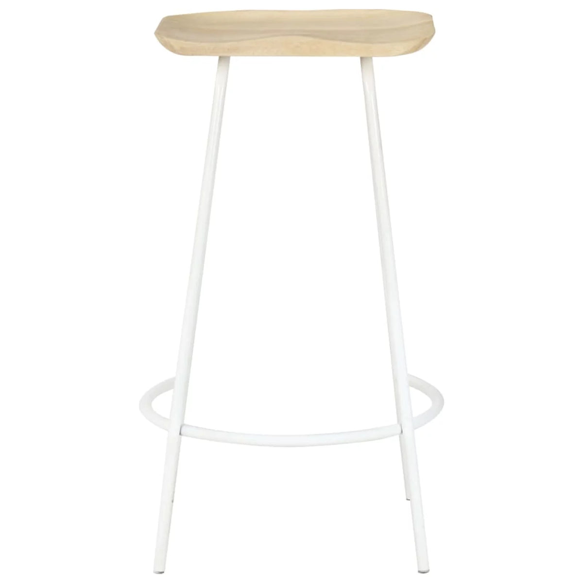 4 Piece Mango Wood Bar Stools with Footrest H1420