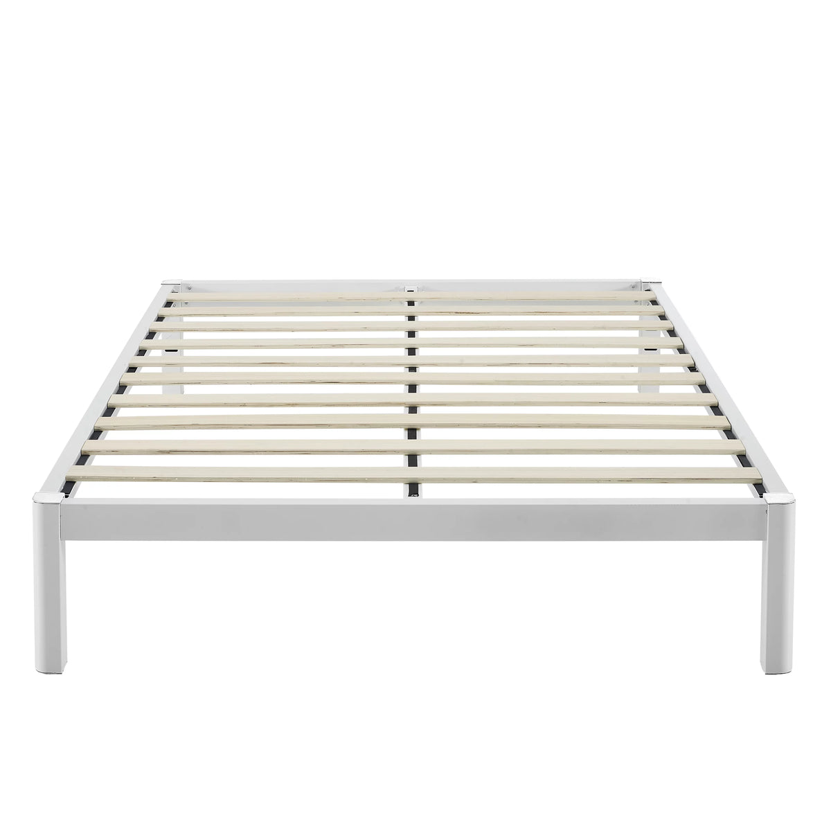 Queen Wood Slat Metal Platform Bed Frame J47507