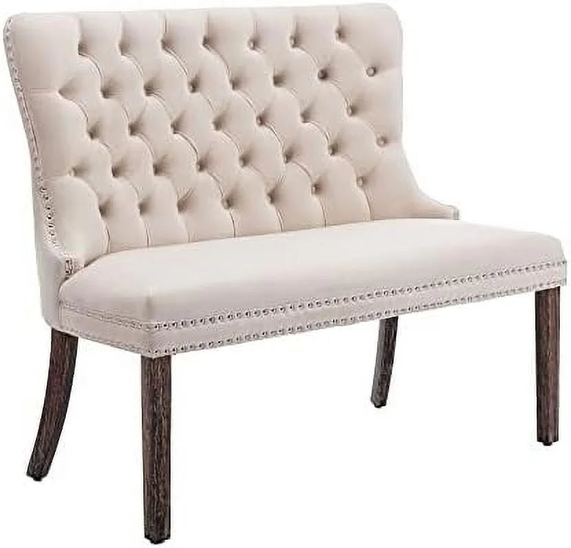 Velvet Tufted Back Dining Chairs with Gold Metal Legs Y44228