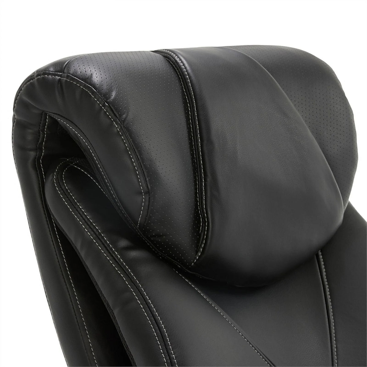 Black Faux Leather Metal Executive Office Chair Y460