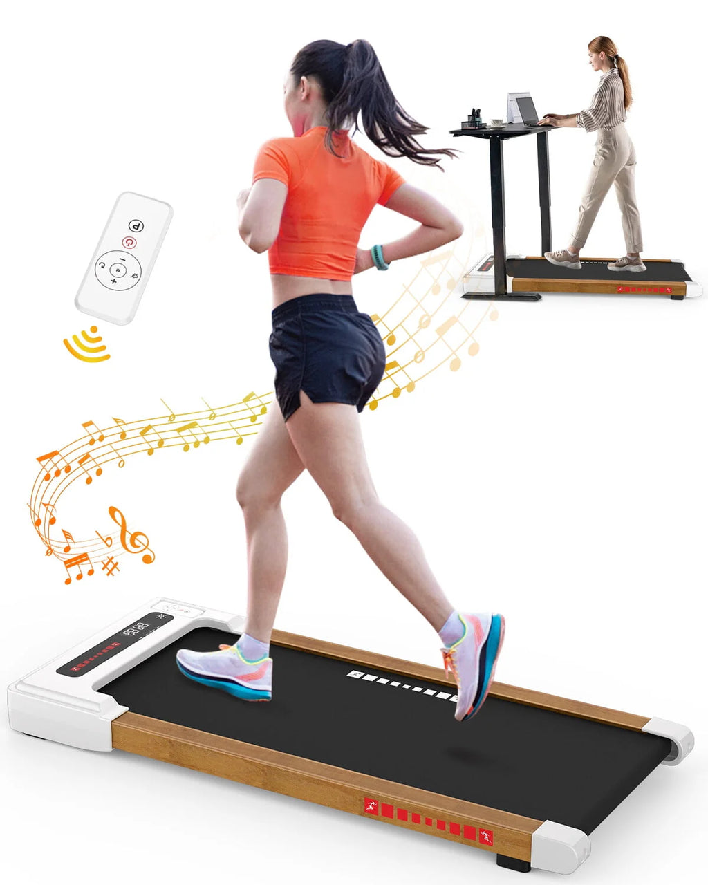 Electric Treadmill 2.5HP Portable Walking Machine with Bluetooth H590