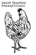 Black Chicken on White Press 36x54 Giclee Art Print M35824