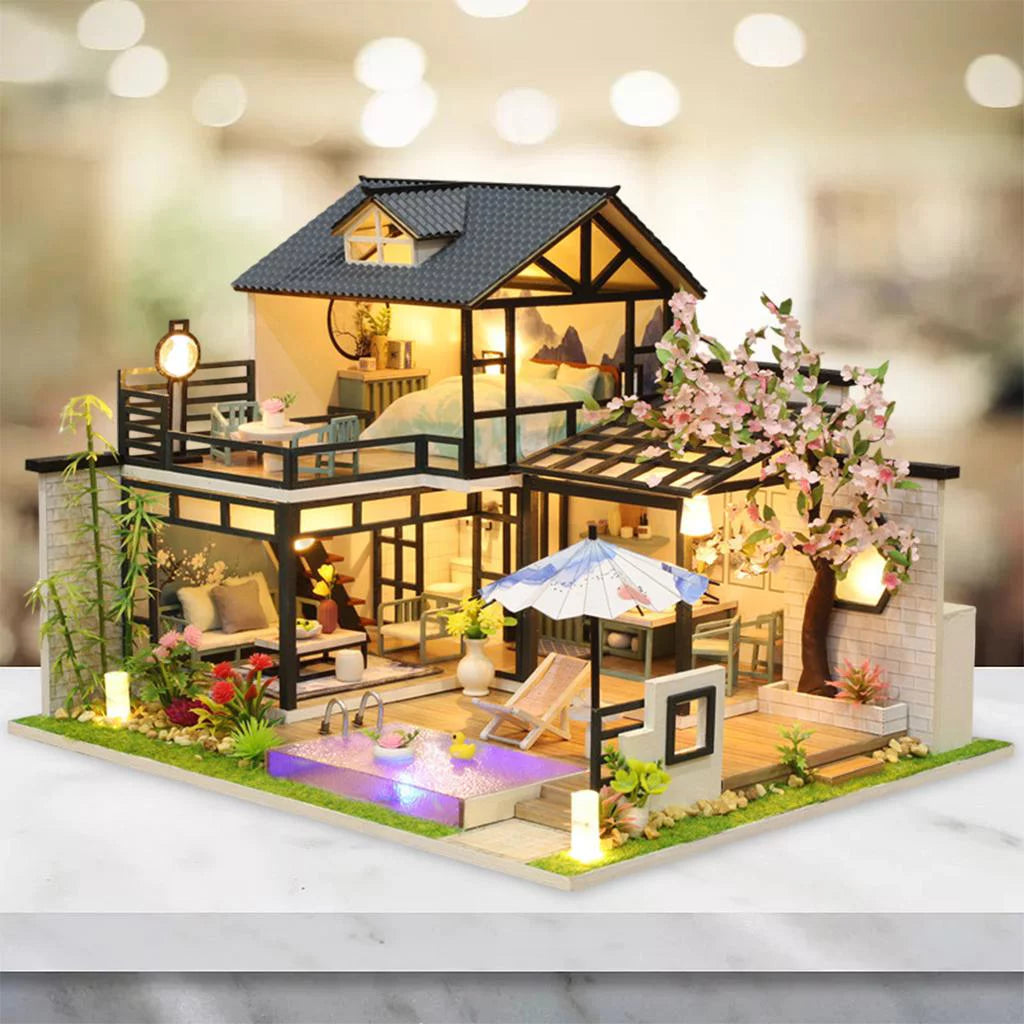 DIY Wooden Dollhouse with Furniture O3098