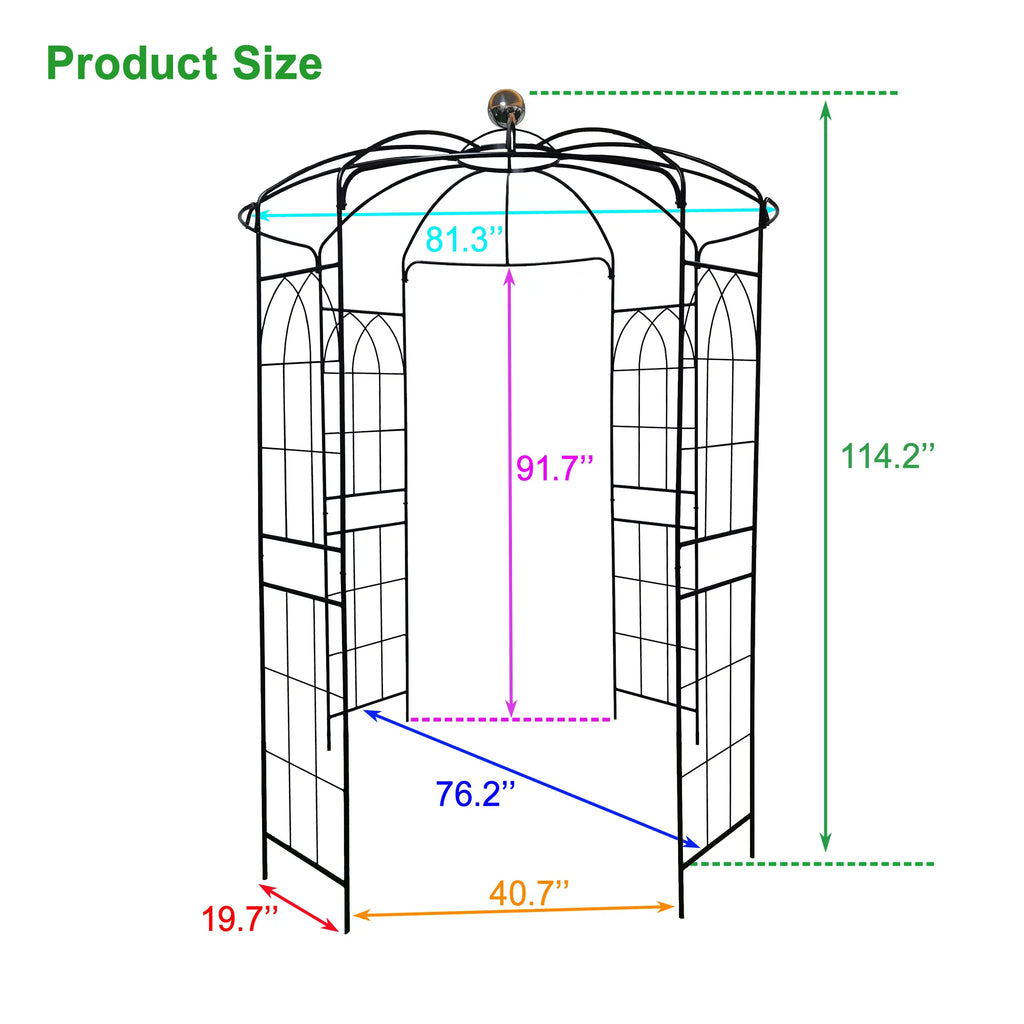 Iron Birdcage-Shaped Metal Garden Arch G767208