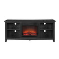 58" Wood TV Stand with Fireplace Z96409