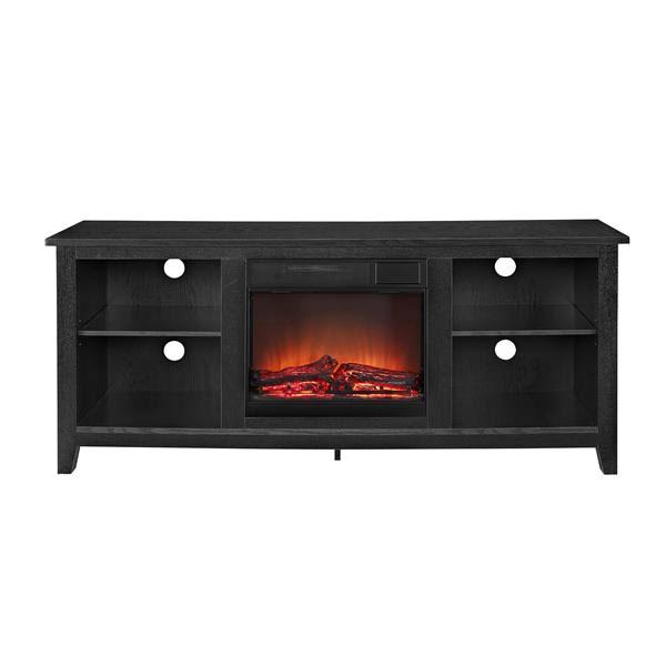 58" Wood TV Stand with Fireplace Z96409