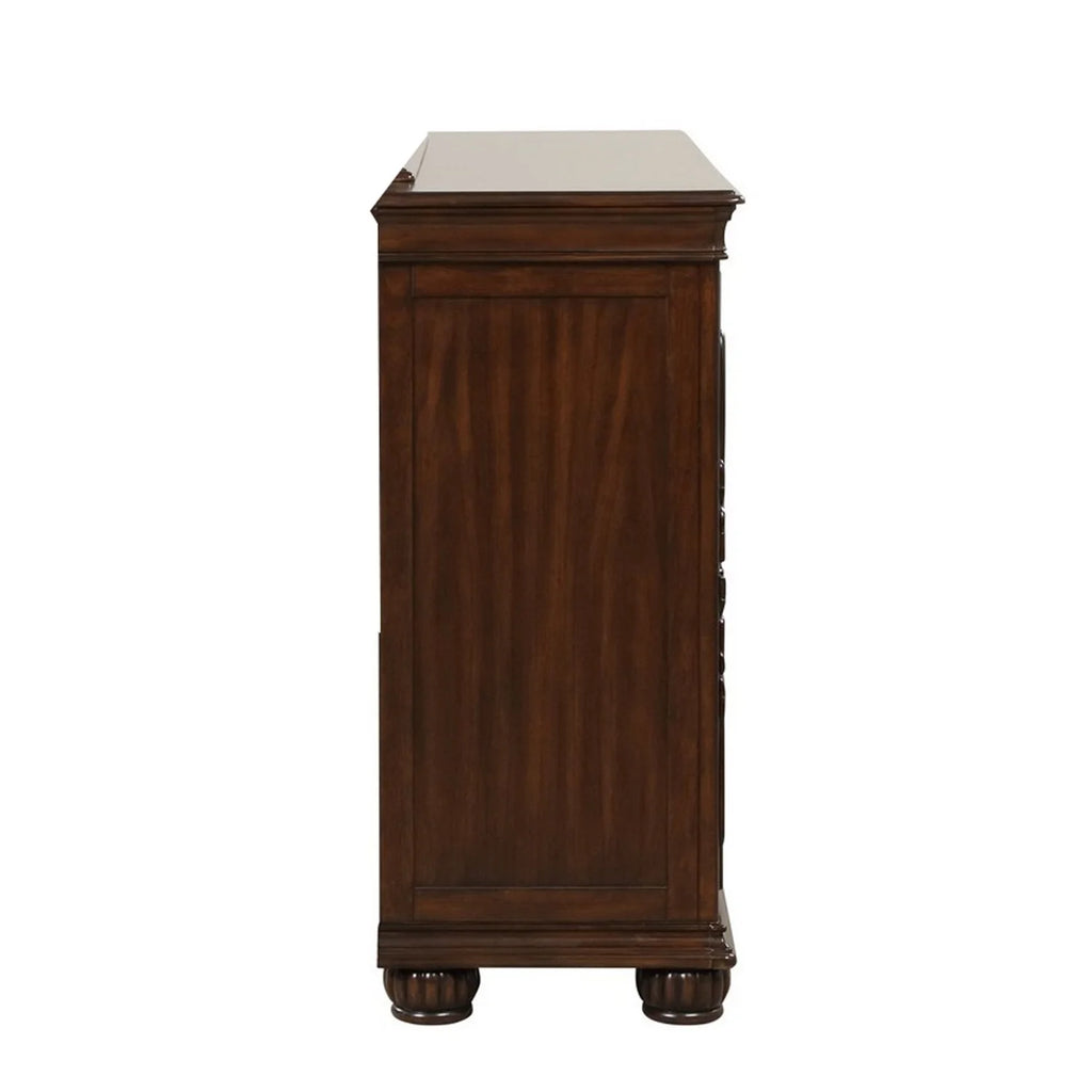 Cherry Brown 9 Drawer Wood Dresser W8622