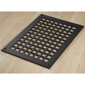12" x 8" Black Steel Floor Grille U12396