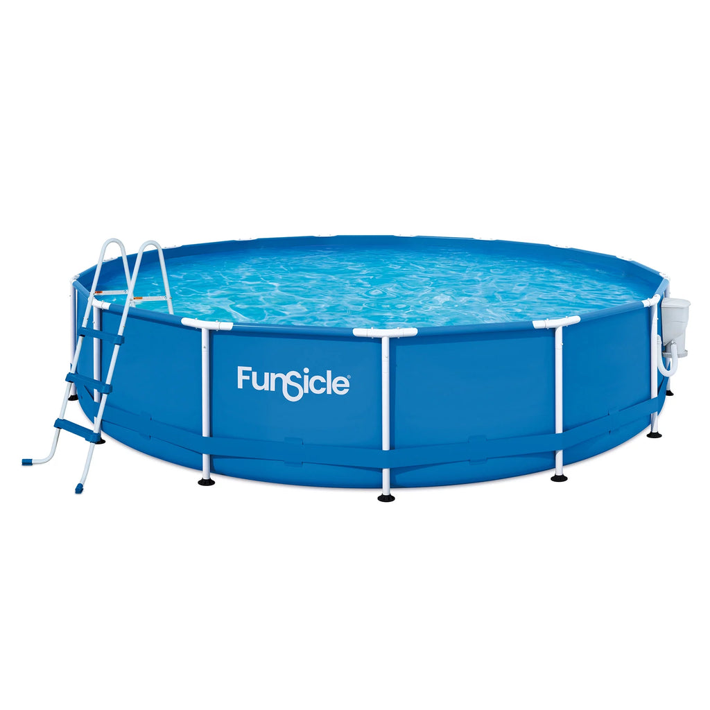 8'x30 Round Frame Above Ground Swimming Pool Set E58073