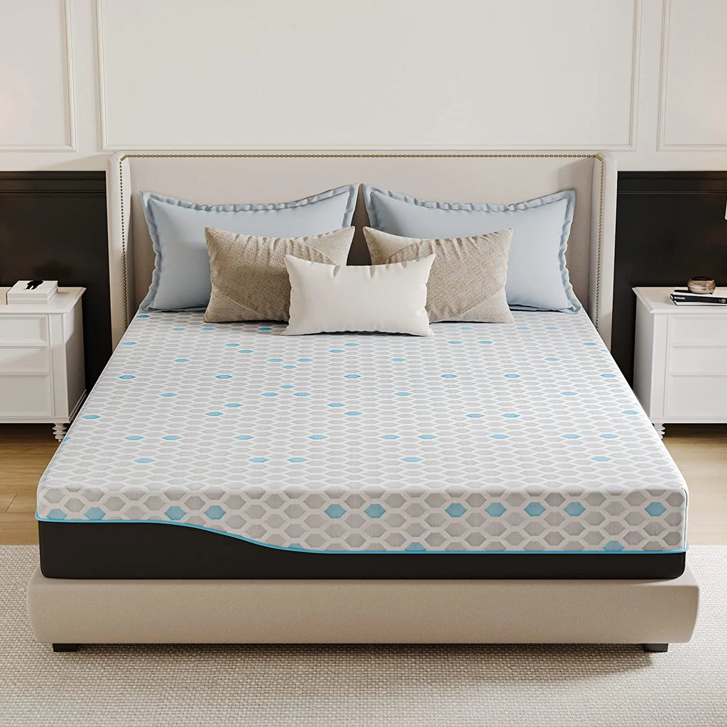 King 8 Inch Bamboo Charcoal Gel Memory Foam Mattress U713